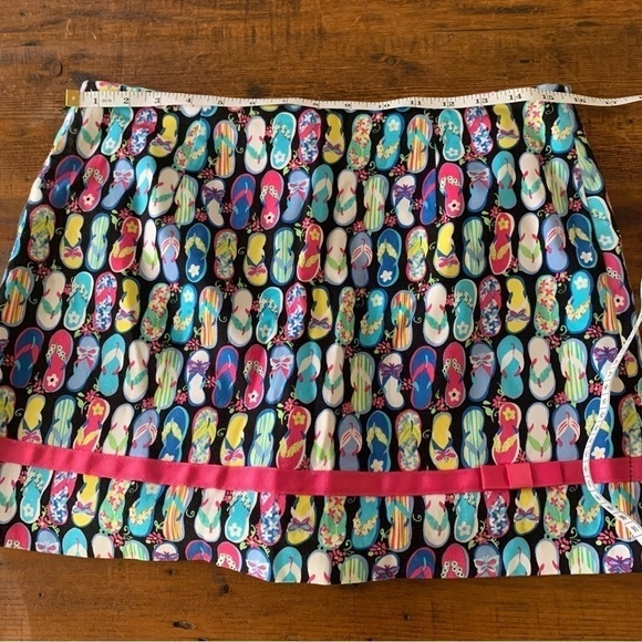 Bamboo Traders Multicolor Flip Flop Ribbon Trim Summer Skort Sz S - Picture 5 of 7